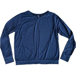 Born Primitive Womens XXL Royal Blue Open Back Athletic Top Long Sleeve Pullover